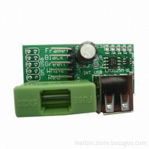 PCB Board with USB and Fuse Assembling, RoHS Certificate, IC Pre-program